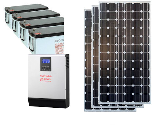 Solar-Inselanlage - Off-Grid Photovoltaik Komplettanlage mit Speicher