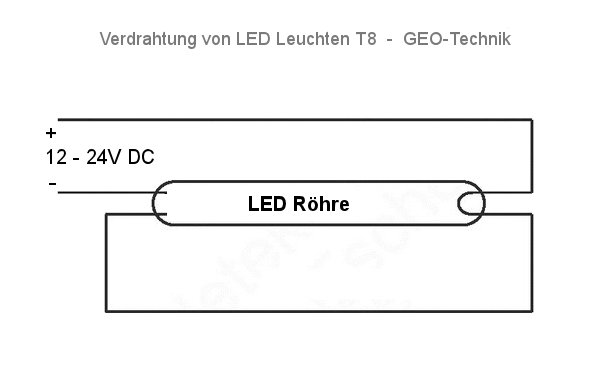LED Röhre 12V - 24V DC 60cm T8, 9W