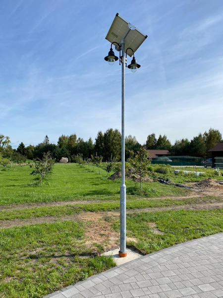 Solar Park Light Post LED Double Lamp Moritz