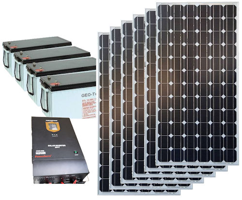 Off-Grid Solar Power Generation System 230V 3kW Portugal