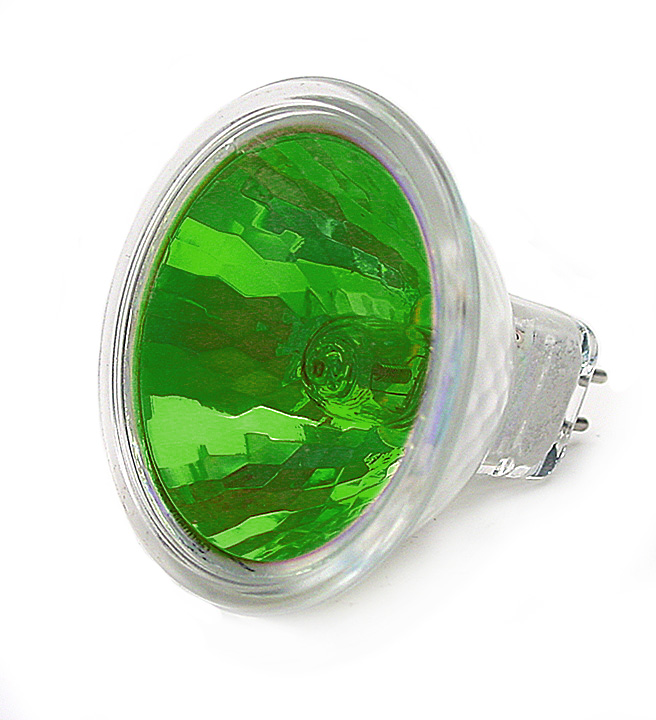 Halogen Lamp MR16 50W Color longlife, green